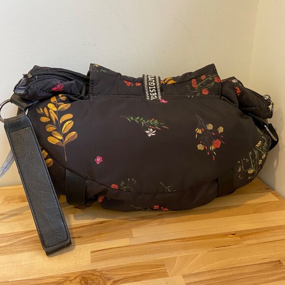 Desigual Floral Print Crossbody Bag With Multiple Zipper Compartments&Adjustable - Picture 8 of 16